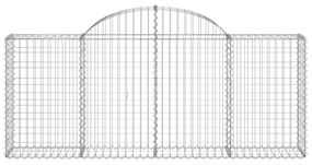 vidaXL Συρματοκιβώτια Τοξωτά 25 τεμ. 200x30x80/100 εκ. Γαλβαν. Ατσάλι