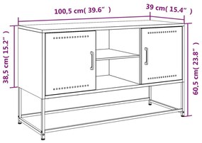 Μπουφές Μαύρος 36x39x123 εκ. από Ατσάλι - Μαύρο