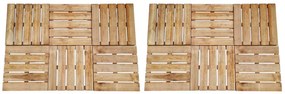 vidaXL Πλακάκια Deck 12 τεμ. Καφέ 50 x 50 εκ. Ξύλινα
