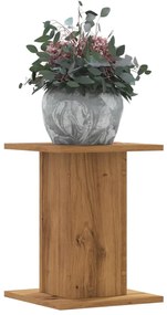 vidaXL Βάσεις Φυτών 2 τεμ. Αρτισιανή Δρυς 30x30x40 εκ. Επεξ. Ξύλο