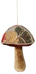 XMAS MUSHROOM BROCADE B ΜΑΝΙΤΑΡΙ FOAM ΥΦΑΣΜΑ ΠΟΛΥΧΡΩΜΟ 13x13xH17cm