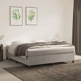 ΚΡΕΒΑΤΙ BOXSPRING ΜΕ ΣΤΡΩΜΑ ΑΝΟΙΧΤΟ ΓΚΡΙ 180X200 ΕΚ. ΒΕΛΟΥΔΙΝΟ 3144693