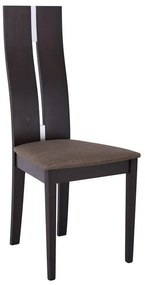 MILENO Καρέκλα Οξιά Καρυδί Burn Beech Ύφασμα Καφέ -  46x47x103cm