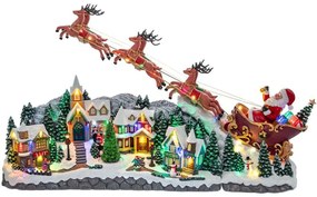 Διακοσμητικό Χωριό Φωτιζόμενο Με Κίνηση 86384 97,5x25,5x47cm Multi