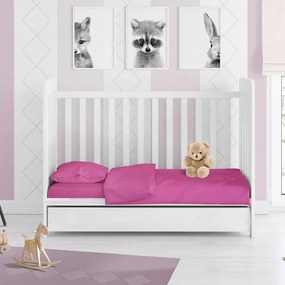 Σεντόνι Βρεφικό Solid 499 Fuchsia DimCol Crib 80x110cm 100% Βαμβάκι