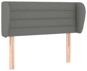Κεφαλάρι με Πτερύγια Σκούρο Γκρι 103x23x78/88 εκ. Υφασμάτινο 3117275