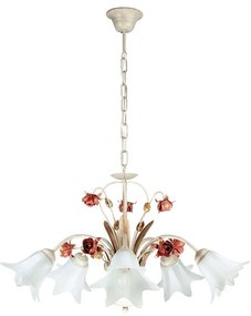 Φωτιστικό Οροφής Rose/5 Gold Fan Europe Metal, Glass