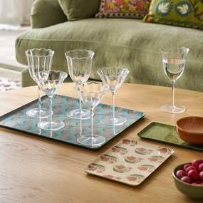 Σετ 4 ποτήρια με πόδι, σχήμα λουλουδιού, LYSSA