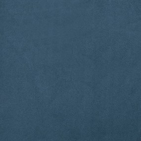 Πολυθρόνα Μπάρελ με Υποπόδιο Σκούρο Μπλε Βελούδινη - Μπλε