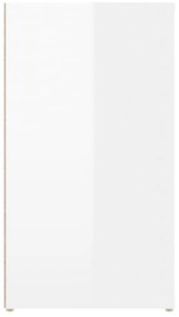 Ντουλάπι Γυαλιστερό Λευκό 100x33x59,5 εκ. Επεξεργασμένο Ξύλο - Λευκό