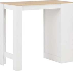 vidaXL Τραπέζι Μπαρ με Ράφι Λευκό 110 x 50 x 103 εκ.