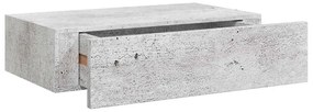 vidaXL Ράφι Επιτοίχιο με Συρτάρι Γκρι Σκυρ. 40 x 23,5 x 10 εκ. από MDF