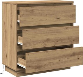 vidaXL Κομοδίνο Artisan Oak 71 x 34,5 x 75 εκ. Επεξεργασμένο ξύλο