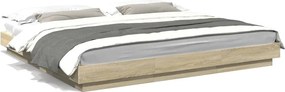 vidaXL Πλαίσιο Κρεβατιού Sonoma Δρυς 200x200 εκ. Επεξεργασμένο Ξύλο