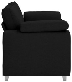 vidaXL Καναπές με μαξιλάρι Μαύρο 160 x 77 x 82 εκ ύφασμα