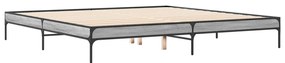 vidaXL Πλαίσιο Κρεβατιού Γκρι Sonoma 180x200 εκ. Επεξ. Ξύλο & Μέταλλο