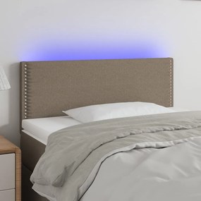 vidaXL Κεφαλάρι Κρεβατιού LED Taupe 90x5x78/88 εκ. Υφασμάτινο