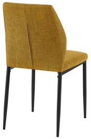 Καρέκλα Τραπεζαρίας Olivia Fylliana Ύφασμα Μουσταρδί 58x43x87εκ 4αδα 58x43x87 εκ.
