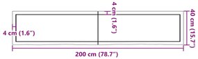 ΡΑΦΙ ΤΟΙΧΟΥ ΣΚΟΥΡΟ ΓΚΡΙ 200X40X4 ΕΚ. ΕΠΕΞΕΡΓ. ΜΑΣΙΦ ΞΥΛΟ ΔΡΥΟΣ 363846