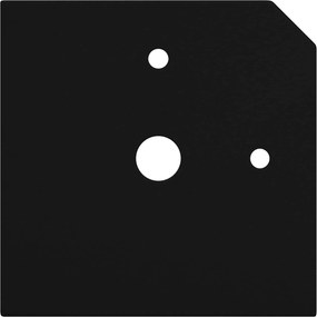 vidaXL Στηρίγματα 2 τεμ. Μαύρο 57 x 57 x 100 mm Σίδερο