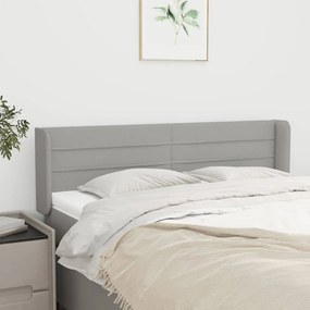 vidaXL Κεφαλάρι με Πτερύγια Ανοιχτό Γκρι 147x16x78/88 εκ. Υφασμάτινο