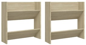 vidaXL Παπουτσοθήκες 2 τεμ. Sonoma Δρυς 60 x 18 x 60 εκ. Μοριοσανίδα