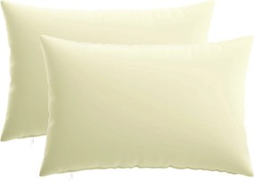 vidaXL Κάλυμμα Μαξιλαριού 2 pcs HEERLEN Κρεμ 50 x 80 cm Πολυεστέρας