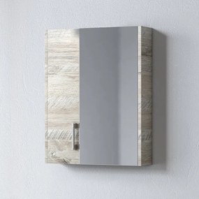 Καθρέφτης SAVINA NATURAL OAK 55 3MSA055NO0W με ντουλάπια 51x14x65cm 3MSA055NO0W