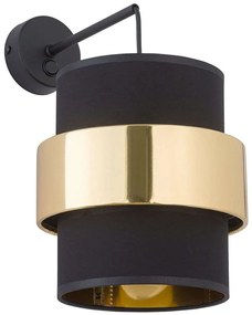 Φωτιστικό Τοίχου - Απλίκα Calisto New 4708 1xΕ27 15W 20x33cm Gold-Black TK Lighting
