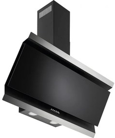 Pyramis Eleganto Elegant Απορροφητήρας Επίτοιχος Inox-Μαύρο Γυαλί 60 cm