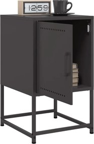 vidaXL Κομοδίνα 2 τεμ. Μαύρα 36x39x60,5 εκ. Χάλυβα