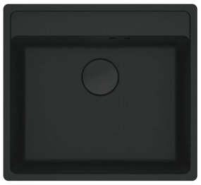 Franke Marris MRG 610-52 TL Ένθετος Γρανιτένιος Νεροχύτης 60cm Total Μαύρο Ματ
