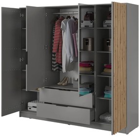 Ντουλάπα Nolan Τετράφυλλη με καθρέπτη-Gkri