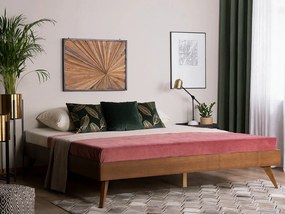 Κρεβάτι Berwyn 900, 140x200, Φυσικό ξύλο καπλαμά, Ινοσανίδες μέσης πυκνότητας,  Τάβλες για Κρεβάτι, 148x202x38cm, Καουτσούκ