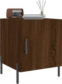 vidaXL Κομοδίνα 2 τεμ. Καφέ Δρυς 40 x 40 x 50 εκ. από Επεξεργ. Ξύλο