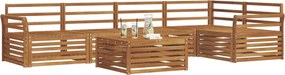 vidaXL Σειρά Καναπέ Εξωτερικού 6 pcs Φυσικό