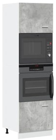 vidaXL Ντουλάπι Μικροκυμάτων "Lyon" Γκρι Σκυρόδεμα 60x57x207 εκ. από Τεχνητό Ξύλο