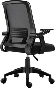 A1180Β Μαυρο/Μαυρο Mesh Πολ/Να Γραφειου