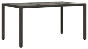 vidaXL Σέτ φαγητού για κήπο 5 pcs Μαύρο 150 x 90 x 75 cm