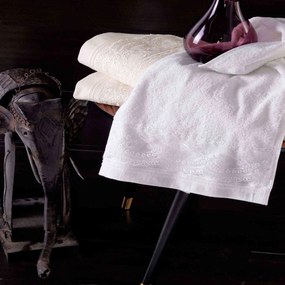 Πετσέτες Σετ Shiraz Λευκό 3τμχ. Ρυθμός Towels Set 100% Βαμβάκι