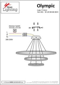 Γραμμικό Φωτιστικό SE LED 80-60-40 OLYMPIC PENDANT CHROME Α5