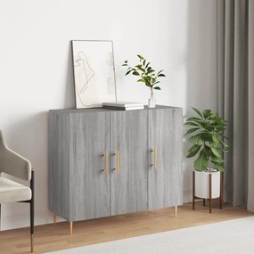 Ντουλάπι Γκρι Sonoma 90 x 34 x 80 εκ. από Επεξεργασμένο Ξύλο