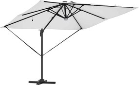 vidaXL Ρώμη Ομπρέλα Μπεζ 286 x 284 x 270 εκ Αλουμίνιο και Πολυεστέρας