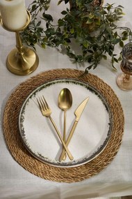 Dinner Set (24 Pieces) Roundy - Brown White
Brown