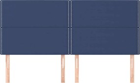 vidaXL Κεφαλάρι Μπλε 180x5x118/128 εκ. Ύφασμα