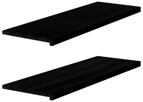 vidaXL Περβάζια παραθύρων 2 τεμ. Σκ. Καφέ 120x40x2εκ. Μασίφ Ξύλο Δρυός