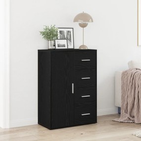 Μπουφές Μαύρος Δρυς 60x31x84 εκ. Επεξεργασμένο Ξύλο