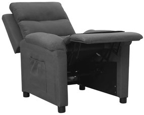 vidaXL Πολυθρόνα Ανακλινόμενη Σκούρο Γκρι Υφασμάτινη