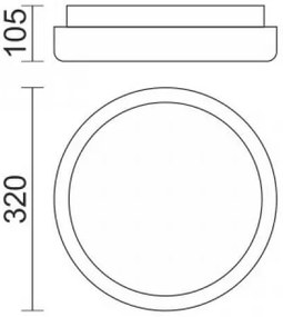 Πλαφονιέρα οροφής Ring P LED-18W