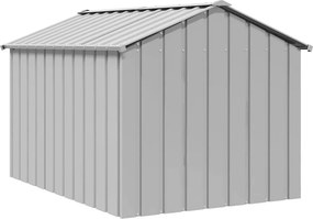 vidaXL Σπιτάκι σκύλου με οροφή 113x153x101 cm Γαλβανισμένος χάλυβας